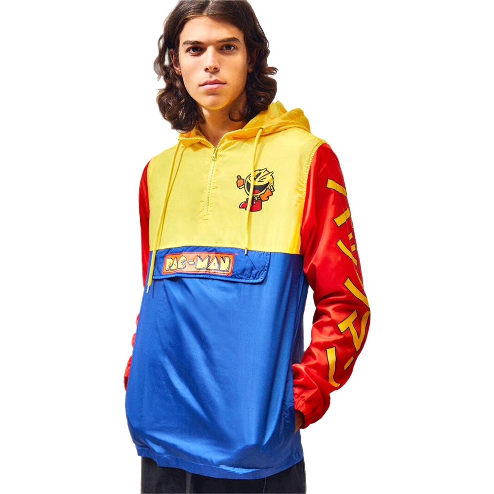 Pac-Man Half Zip Anorak Windbreaker Jacket